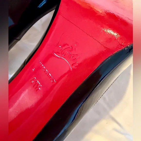 Christian Louboutin Pigalle 120 Black Patent Leather Heels - Size 41.5 - Picture 9 of 13